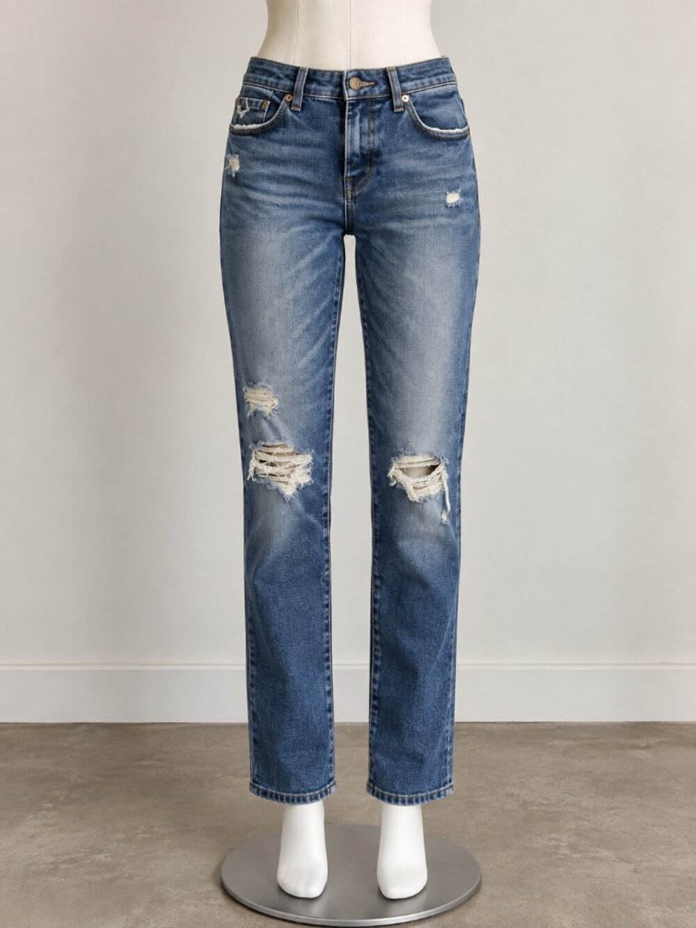 American Eagle Extreme Flex 4 Skinny Jeans 30x32 Distressed Ripped Stretch Y2K